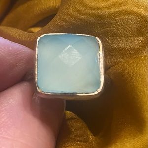 Roost blue chalcedony ring. Size 7